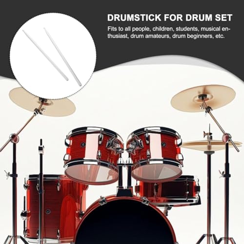 1 par de baquetas para batería de aleación de aluminio, modelo 5A, accesorios musicales de percusión (plata) miniatura 4