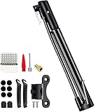 【Perfecto para el ciclista】Tiene un cuerpo de aleación de aluminio inoxidable. La bomba medindo 12.6'' e apenas 175g de pesa, conta ainda con soporte para acoplarlo a la barra de bicicletas.