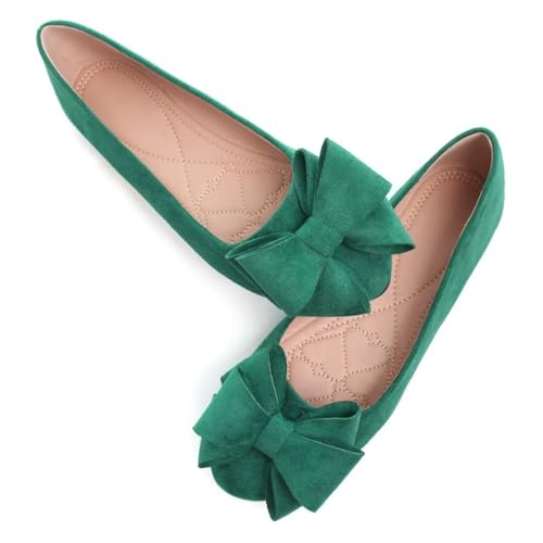 Image of TN TANGNEST Women Fashion Bowknot Flats Comfort Pointed Toe Dress Shoes