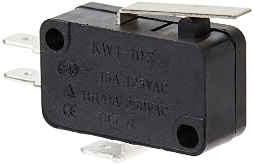 CHIPSCE, Interruptor mecânico, Manual, Preto - Chave Micro Switch 15A 250V - Haste 25 mm