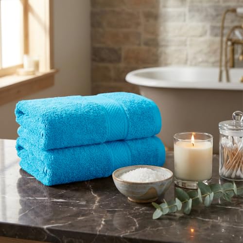 Image of MYTRIDENT Hand Towel | Urban Comfort | Quick Drying | Travel Friendly | for Men /Women | 2 Pc Hand Towel (40 cm x 60 cm) | 100% Cotton 450 GSM - Teal Sachet