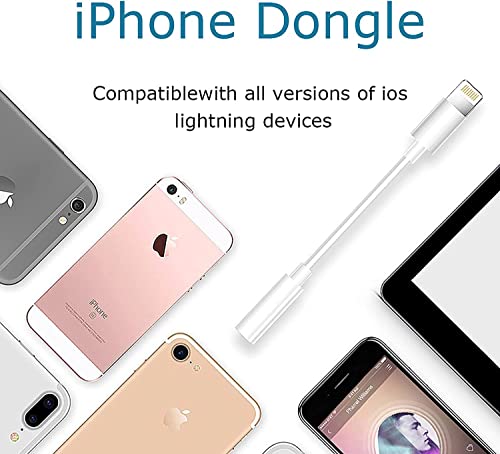 Image of [Apple MFi Certified] Apple Lightning to 3.5 mm Headphone Jack Adapter, 2 Pack iPhone 3.5mm Headphone Aux Audio Converter Dongle Adapter Compatible for iPhone 14 13 12 11 Pro Max XS XR X 8 7 6
