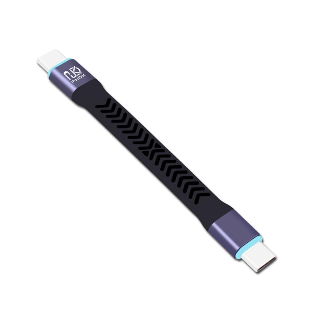 Elnwnnkc 20Gbps USB3.2 TypeC Cable Fast Charging UsbC to UsbC Cable High Speed TypeC Data Line Short Line