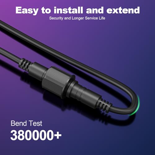 Image of 10FT Outdoor Extension Cable for Go-ee Outdoor Spot Lights 2, IP68 Waterproof Extension Cord Compatible with Go*ee H7093 H7094-4 Pin Plug Patio Decorations