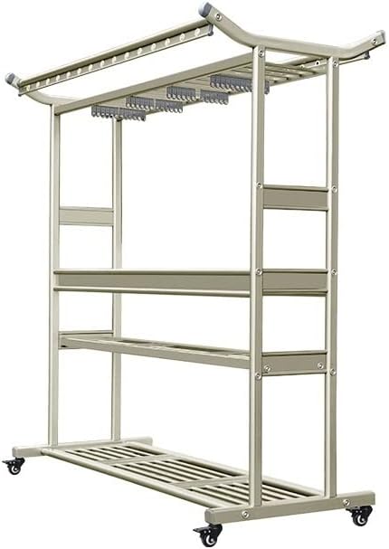 Clothes Drying Rack Extra Large and Heavy Duty Clothing Drying Rack with Wheels, Versatile Free-Standing Garment Drying Station, Removable Drying Racks for Laundry Dryin