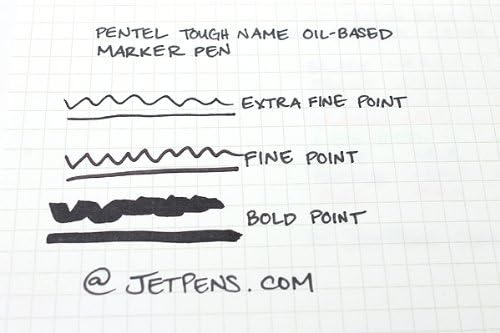 Pentel Tough Name Oil-Based Marker Pen - Extra Fine Point - Black