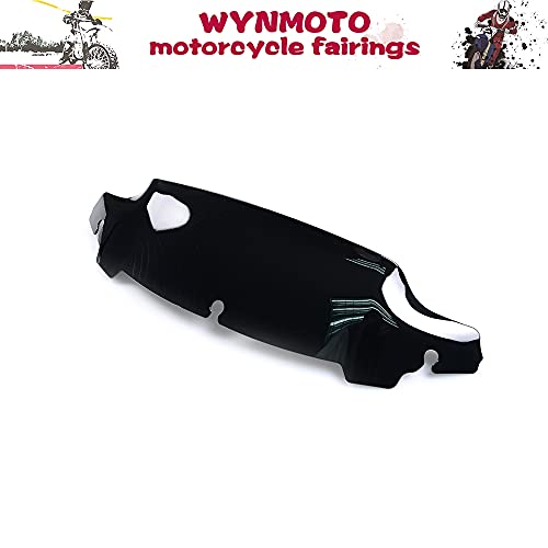 WYNMOTO 4.5\" Black Wave Windshield Windscreen Compatible for 2014-2019 Harley Davidson Touring Street Glide/Electra Glide/Tri Glide FLHT FLHX FLHTCU FLHTC FLHTK/Tri-Wheel Glide - Thumbnail 3