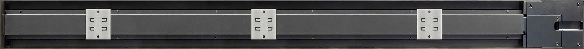 SCHWAIGER Multiprise configurable - 100 cm - Noir - Rail d'alimentation au design en aluminium pour prises modulaires - Réglable individuellement - Certifié VDE et parfait pour la cuisine, le bureau