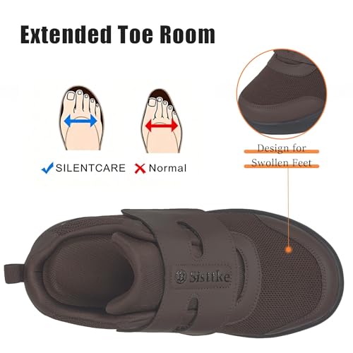 Image of Sisttke Women's Diabetic Shoes Wide Toe Box Slip-On Shoes