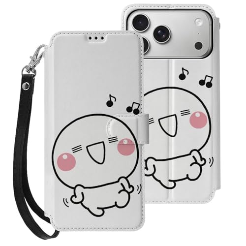 iPhone17ProMax�P�[�X �蒠�^ ����܂�т�� PU���U�[ TPU �A�C�t�H��17ProMax�P�[�X Case �X�^���h�@�\ �J�[�h���[ ���z�^ �ϏՌ� �V���v�� �l�C �L�����N�^�[