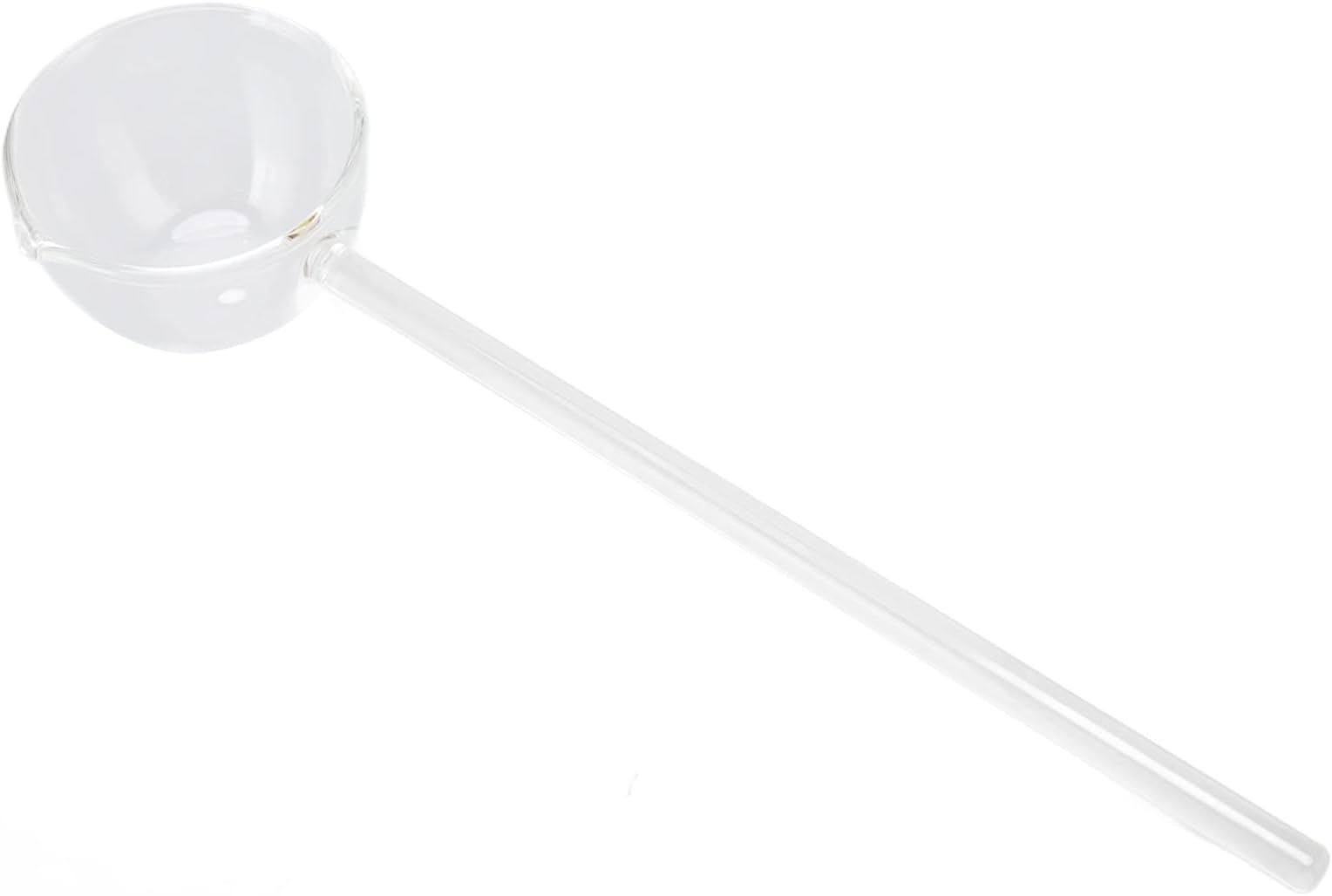 Bannt Glass Spoon, 100ML Stirring Spoon Glass Wide Applications for Restaurants for Home (Transparent)