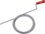 Meister Rohrreinigungswelle Ø 6 mm x 3 m - Flexible Spirale mit Kralle - Umweltfreundliche Lösung für hartnäckige Verstopfungen / Abflussspirale / Rohr-Reinigungssspirale / Rohrreiniger / 9405300, 1 Stück (1er Pack)