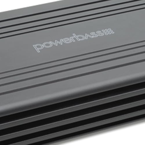 Image of PowerBass PB-1000D Mono Car Amplifier - 1000 Watts x 1 @ 1 Ohm, Class D, Compact Design, Bass Remote Included