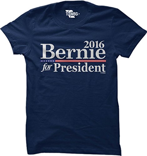 Tcombo Bernie Sanders For President 2016 Womens T-shirt (Medium, Navy Blue)