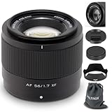VILTROX 56mm F1.7 XF Mount APS C Objectif à Grande Ouverture autofocus pour Fujifilm Fuji X Mount Appareil Photo X E3 X E4 X H1 X PRO2 X PRO3 X T1 X T2 X T3 X T4 X T20 X T30 X T30II X T200 X S10