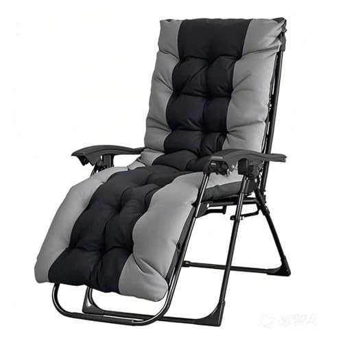 OVLRIJP Tumbona Plegable para Jardín, Tumbonas Jardin Exterior Plegable con Reposacabezas Extraíble y Soporte para Bebidas, Tumbonas Plegables para Exterior, Jardín, Terraza (Marrón-con Cojín)