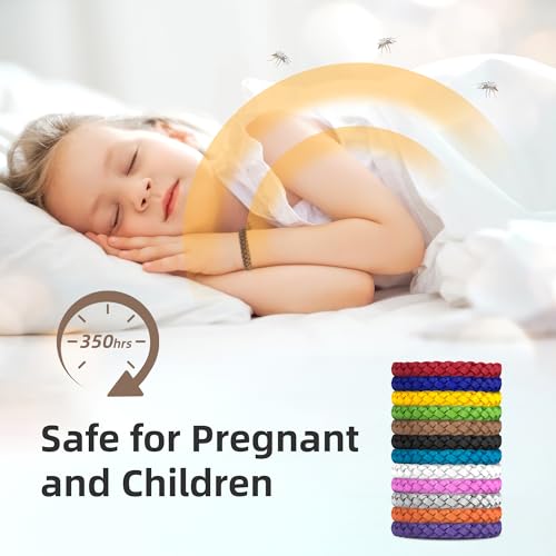 12 pack mosquito repellent bracelets deet-free individually wrapped pu leather insect amp bug repellent wrist bands