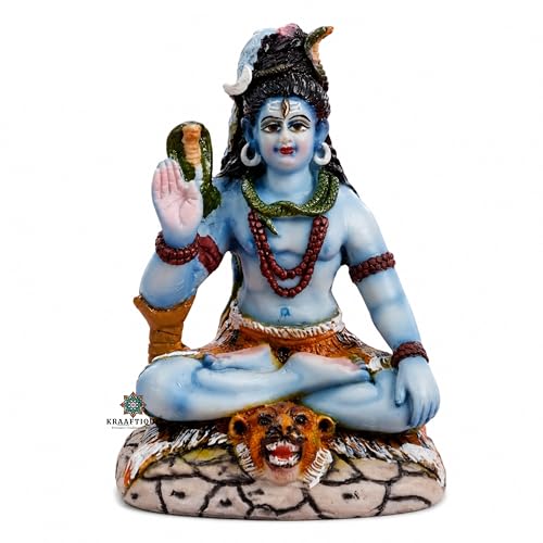 Image of Handcrafted Lord Shiva Marble Idol 5 Inch | Mahadev Murti for Home Mandir, Pooja Room & Meditation Corner | Decorative Shiv Statue for Vastu, Spiritual Decor & Religious Gifts