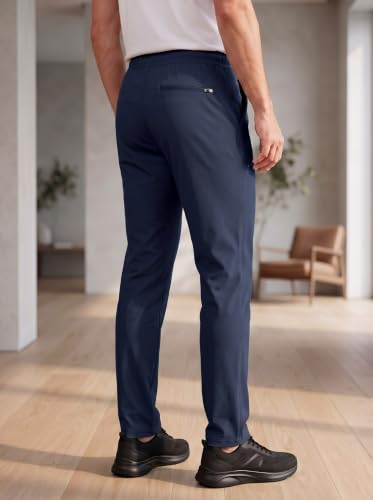 Image of SaintX Men's 4-Way Stretchable Athleisure Pants | Sweat Wicking Fabric | Slim Fit | Active - Sports Wear | Travel, Lounge & Casual Wear | Stylish Back Zipper Pocket | Available in Plus Size (ST06)