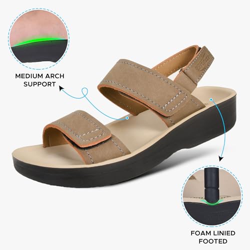 AEROTHOTIC Comfortable Sports Sandals for Women Athletic Outdoor Walking Hiking Cushioned Memory Foam Adjustable BackStrap Beach Sandals with Arch Support4