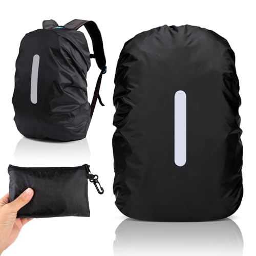 VMUTGA Funda Impermeable para Mochila, 30L-40L Cubre Mochila Lluvia con Banda Reflectante Funda Lluvia Mochilas Escolares Protector Lluvia Mochila Impermeable para Senderismo Camping Turismo Ciclismo