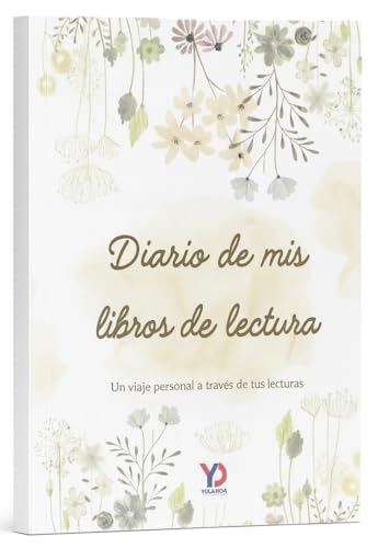 Yolanda Digital ® - Diario de lectura | Registra 100 libros con opiniones, frases y emociones | Ideal para amantes de libros y escritura | Bonito diseño floral | Formato A5