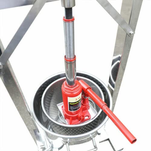 Dyrabrest 3.17Gal Fruit Wine Press, Stainless Steel Fruit Cider Grinder, Manual Press Machine With Triangular Structure & T-Handle, For Cider Tincture Cheese Herb Grape Wine Making #TOP4