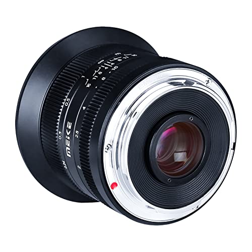 Lente manual ultra gran angular Meike 12 mm f2.0 para Sony E Descripción: Lente Meike de enfoque manual 12 mm f2.0, ultra gran angular, compatible con cámaras Sony E Mount Mirrorless como A6400, A5000, A5100, A6000, A6100, A6300, A6500 y A6600. Ideal para paisajes y arquitectura. - Fernando Cortés