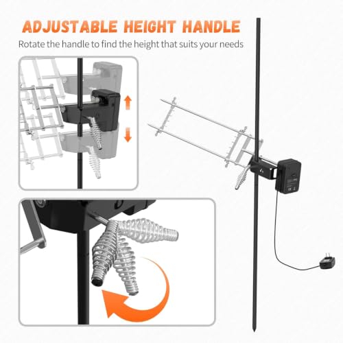 onlyfire Rotisserie Grill Kit Adjustable Spit Roaster with Cordless Motor by onlyfire - Used condition - Image 3