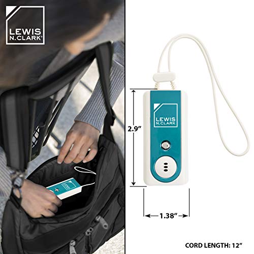 Lewis N. Clark Travel Door And Window Alarm With Flashlight, Blue, 2 Pack #TOP4