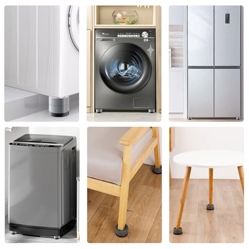 4 Stück Waschmaschine Schwingungsdämpfer für Waschmaschine, Antivibrationsmatte Universal, Rutschfeste Unterlage für Waschmaschine, Trockner, Kühlschrank und Tisch 3.8cm