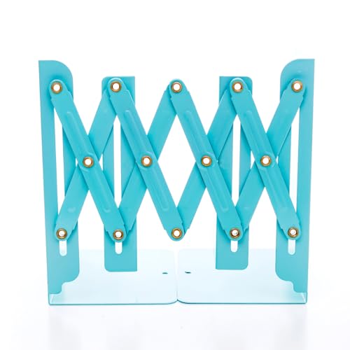 oddpod&trade; Cute Unicorn Adjustable Metal Bookend/Desktop Multi-Purpose Expandable Book Shelf Organiser Stand for Home, Office, School, Study, Living Room & Library Decoration - Blue