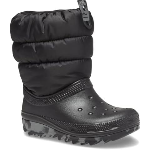 Crocs Kids Classic Neo Puff Boots in Black Cover