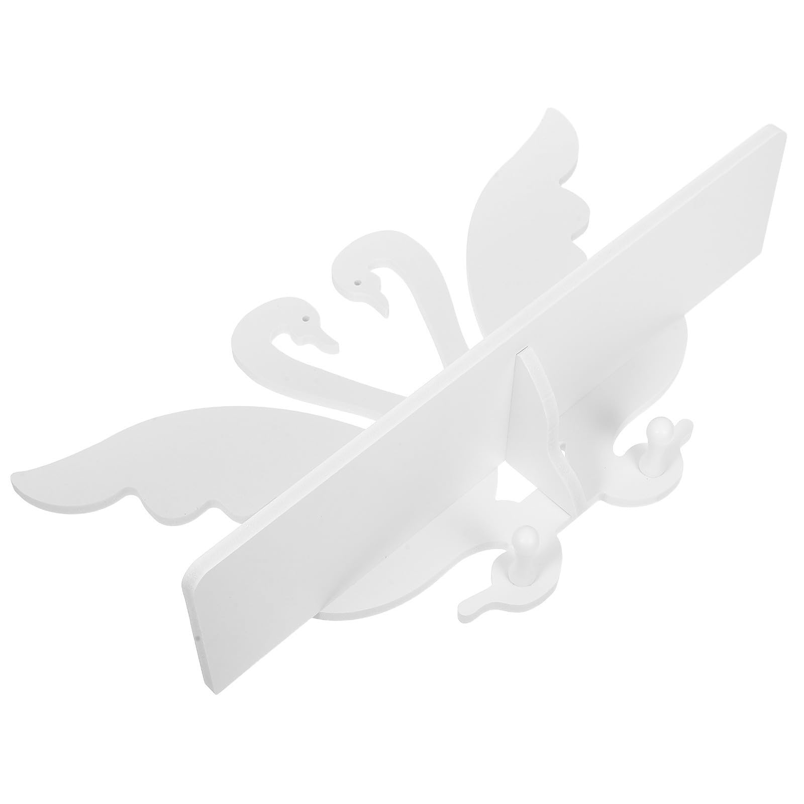 Estantería de pared flotante cisne TOPBATHY de plástico blanco para salones