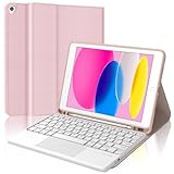 iPad 9. Case de génération avec clavier - Ce shell clavier iPad 10,2 pouces est compatible avec iPad 10.2 9. Génération 2021 (numéro de modèle: A2603, A2604, A2605), iPad 8. Génération (version 2020; A2428, A2429, A2430), iPad 7e génération (version 2019; A2197, A2200, A2198)