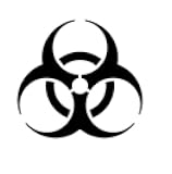Biohazard Danger Warning Sign Sticker Decal Bio Hazard for Car Truck SUV Bumper Window Zombie (Black)