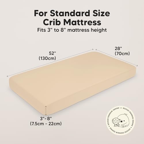 Image of KeaBabies 2-Pack Baby Crib Sheets for Boys, Girls, 52x28 Fitted (Rust) | Viscose Derived from Bamboo, Toddler Bed Sheets Neutral, Fitted Crib Mattress Sheet for Standard Baby Bedding, Soft, Cozy