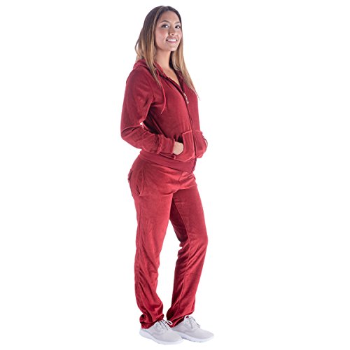 Image of Velour Tracksuit Womens 2 Pieces Joggers Outfits Jogging Sweatsuits Set Soft Sports Sweat Suits Pants