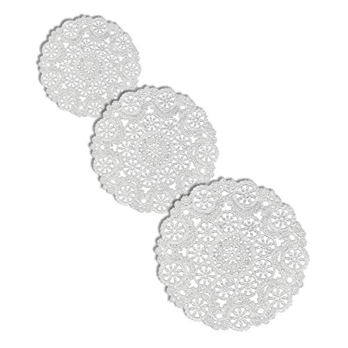 Royal Medallion Lace Round Paper Doilies Size 8 in. Pack