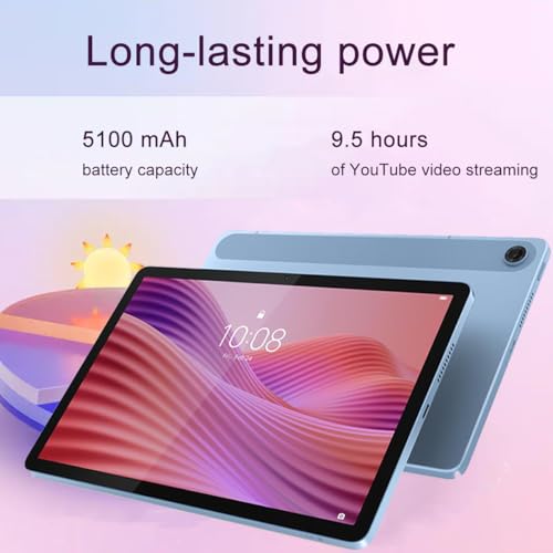 Image of Lenovo Tab M10 10.1 inch Idea Android Tablet, 128GB eMMC + 128GB SD Card, FHD+ (1920x1200), 8-Core MediaTek, Ultra-Light Design for Kid, Student, Gaming, Long Battery Life, 8MP+5MP Camera, Folio Case