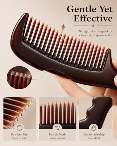 Peine para Cuero Cabelludo con Dientes Redondeados y Diseño Hueco miniatura 4