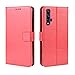 Produktbild Echtes Leder Hülle Handy-Fall Retro Crazy Horse Textur Horizontal-Schlag-Leder-Kasten for Huawei Honor 20, mit Halter & Card Slots & Bilderrahmen (Color : Red)