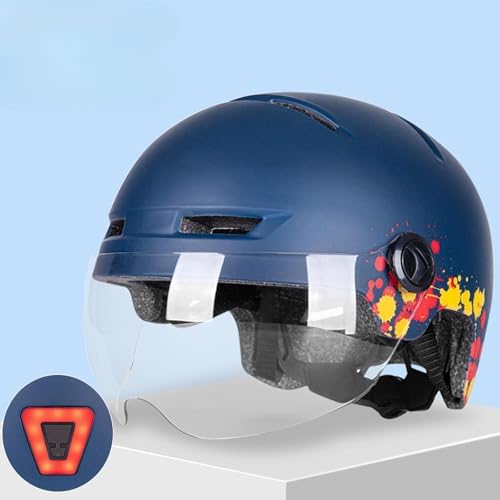 Casco eléctrico con luz y visera ajustable de alta visibilidad vial 4