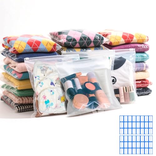 Sac plastique zip réutilisable Mbsomnus 40x50cm pour vêtement