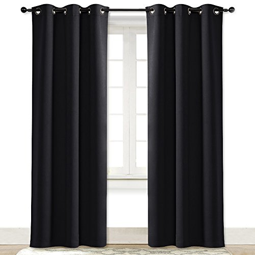 NICETOWN Soundproof Thermal Insulated Blackout Curtain Thermal Insulated Solid Grommet Blackout Drape