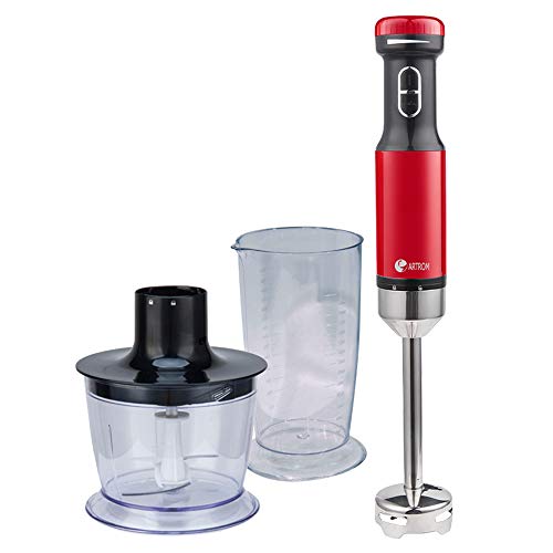 Artrom Batidora de Mano, Plástico y Acero Inoxidable, Rojo Cover