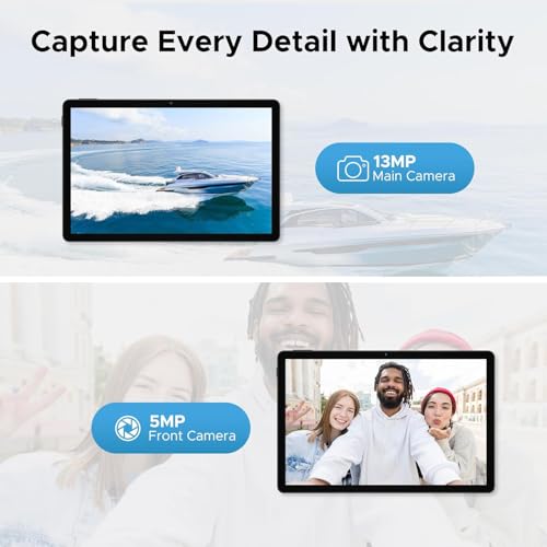 DOOGEE U11 Android 16 Tablet 11 Inch - 2025 Newest Android Tablets 16GB+128GB/2TB, 8580mAh, 90 Hz Octa-Core Gaming Tablet, Widevine L1, Gemini AI, 1080P, BT 5.0, 5G WiFi, 13MP+5MP, GPS, OTG - Blue - Image 6