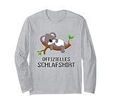 Offizielles Schlafshirt Schlafanzug Nachthemd Lustig Koala Langarmshirt