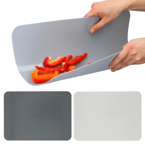 Murago - 3er Set Schneidematten felxibel ca.28x20cm - Schneidebretter Küchenbrett Arbeitsbrett Küchenhelfer Kunststoff dünn Fleisch Küchenmatte