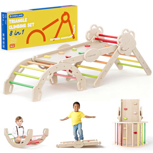 COSYLAND 8-in-1 Klettergerüst Indoor L – Großes...